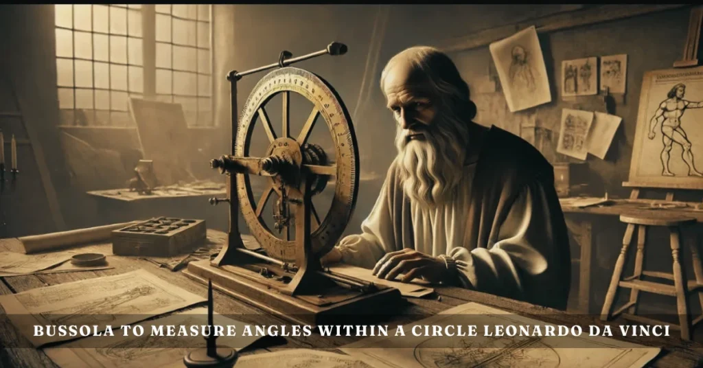 bussola to measure angles within a circle leonardo da Vinci